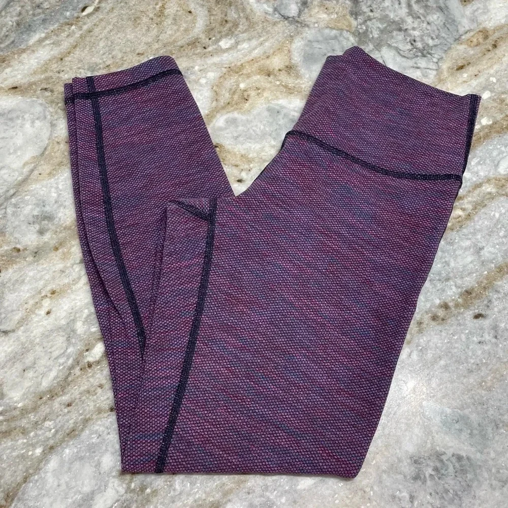 Lululemon Wunder Under Crop II Roll Down Leggings Diamond Jacquard Space Dye